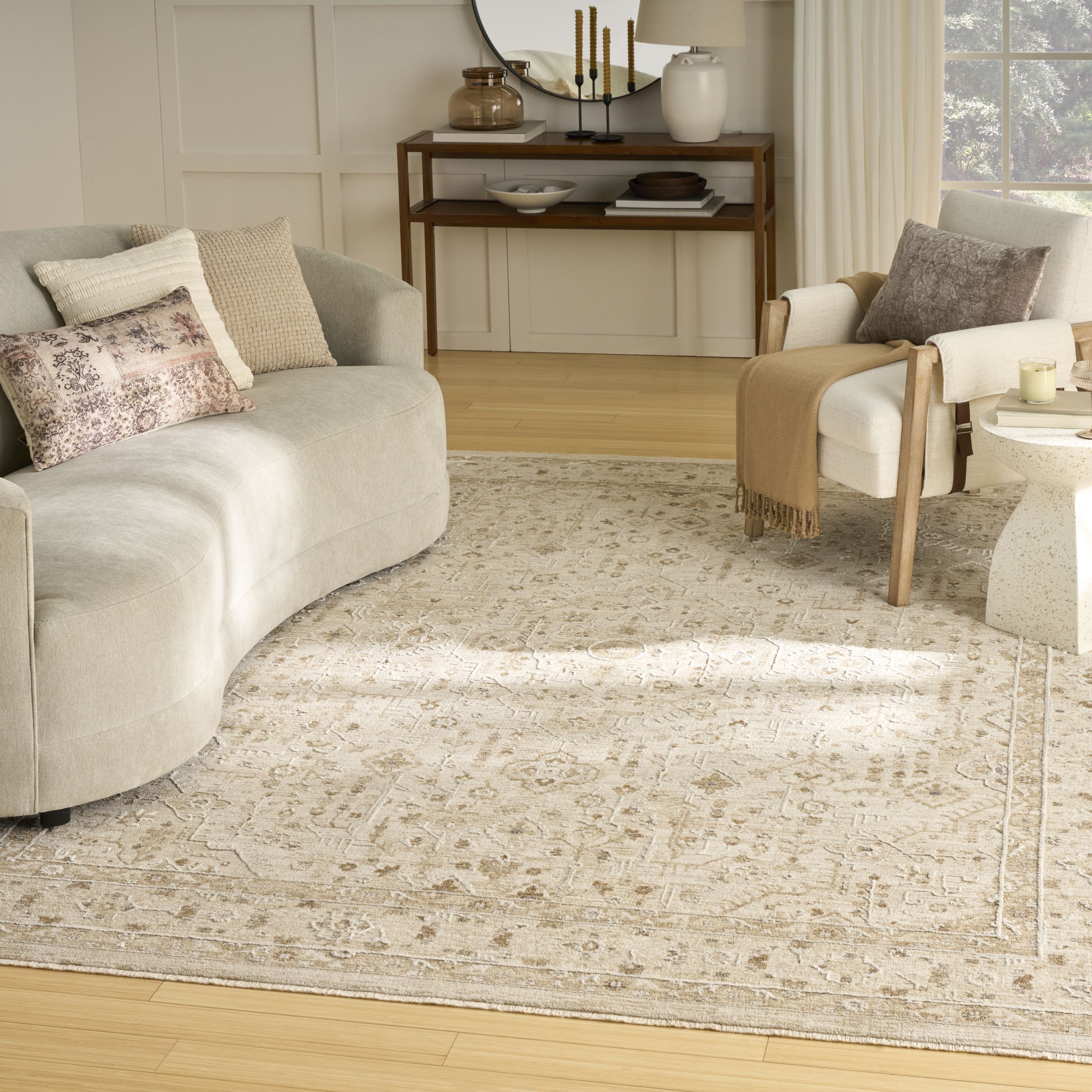 Nourison Retreat 7'10" x 10' Beige Vintage Indoor Rug