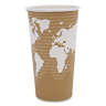 Eco-Products,Inc., World Art™ Renewable and Compostable Hot Cups, 20 oz, Light Brown