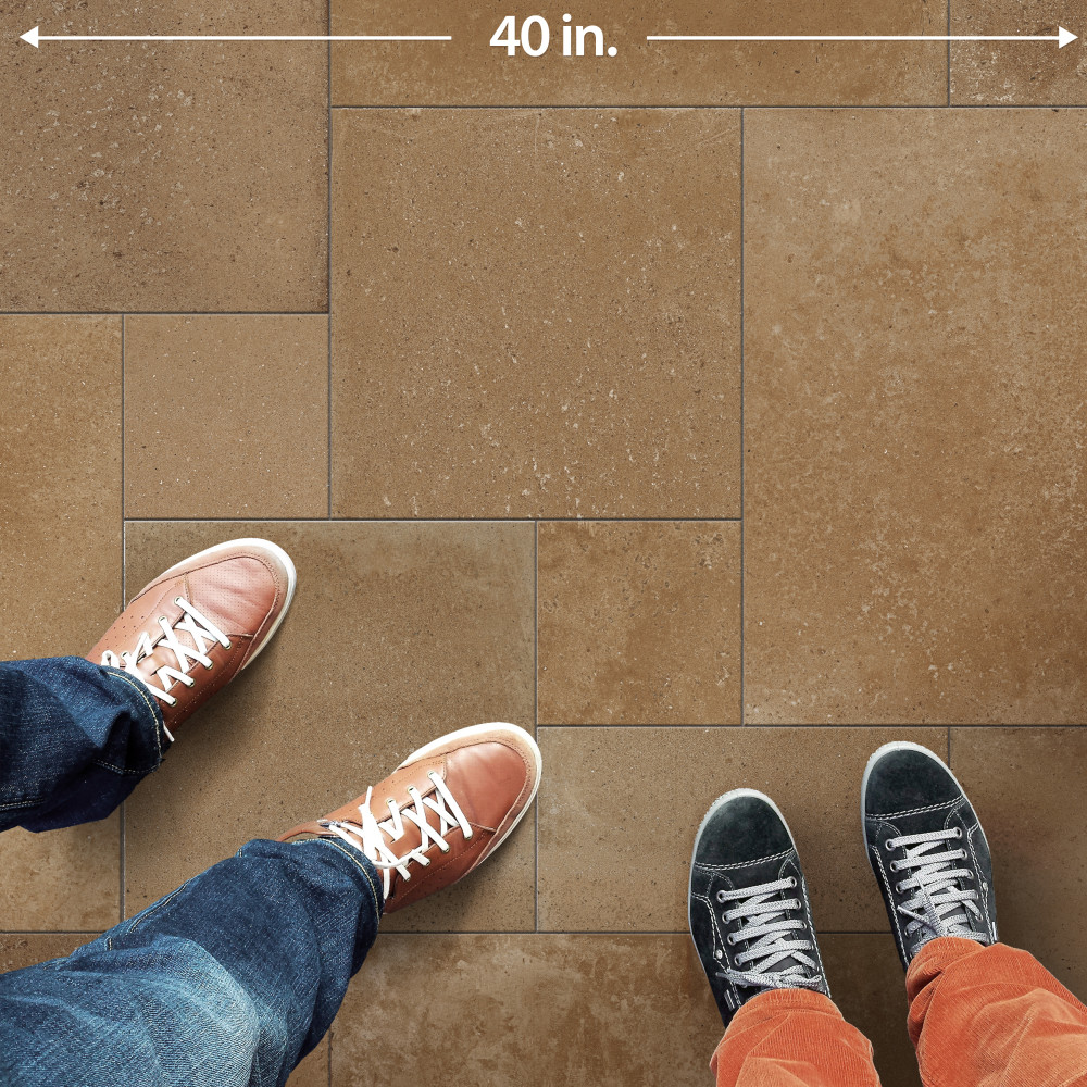 Adagio Rosso Modular 25-5/8 in. x 51-1/8 in. Porcelain Floor and Wall Tile