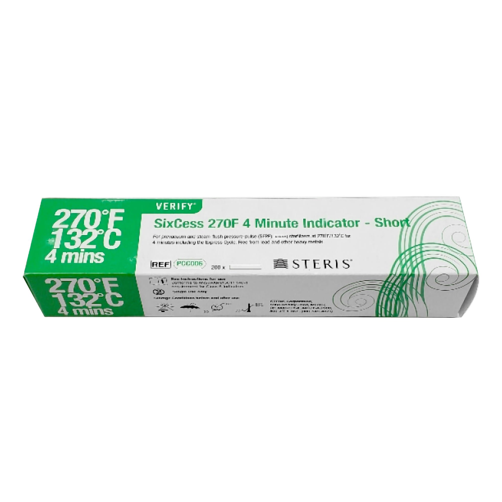 Verify™ SixCess™ Steam Indicator Strips, 4 Minute Indicator Short