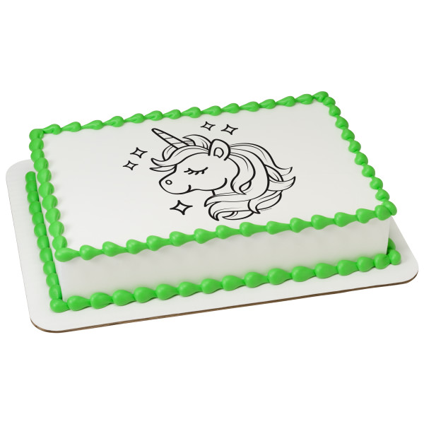 Paintable Unicorn Sparkle PhotoCake® Edible Image®