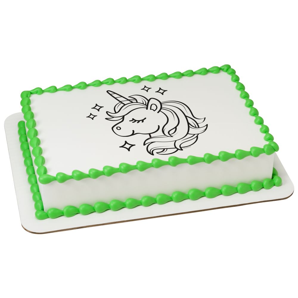 Image Cake Paintable Unicorn Sparkle