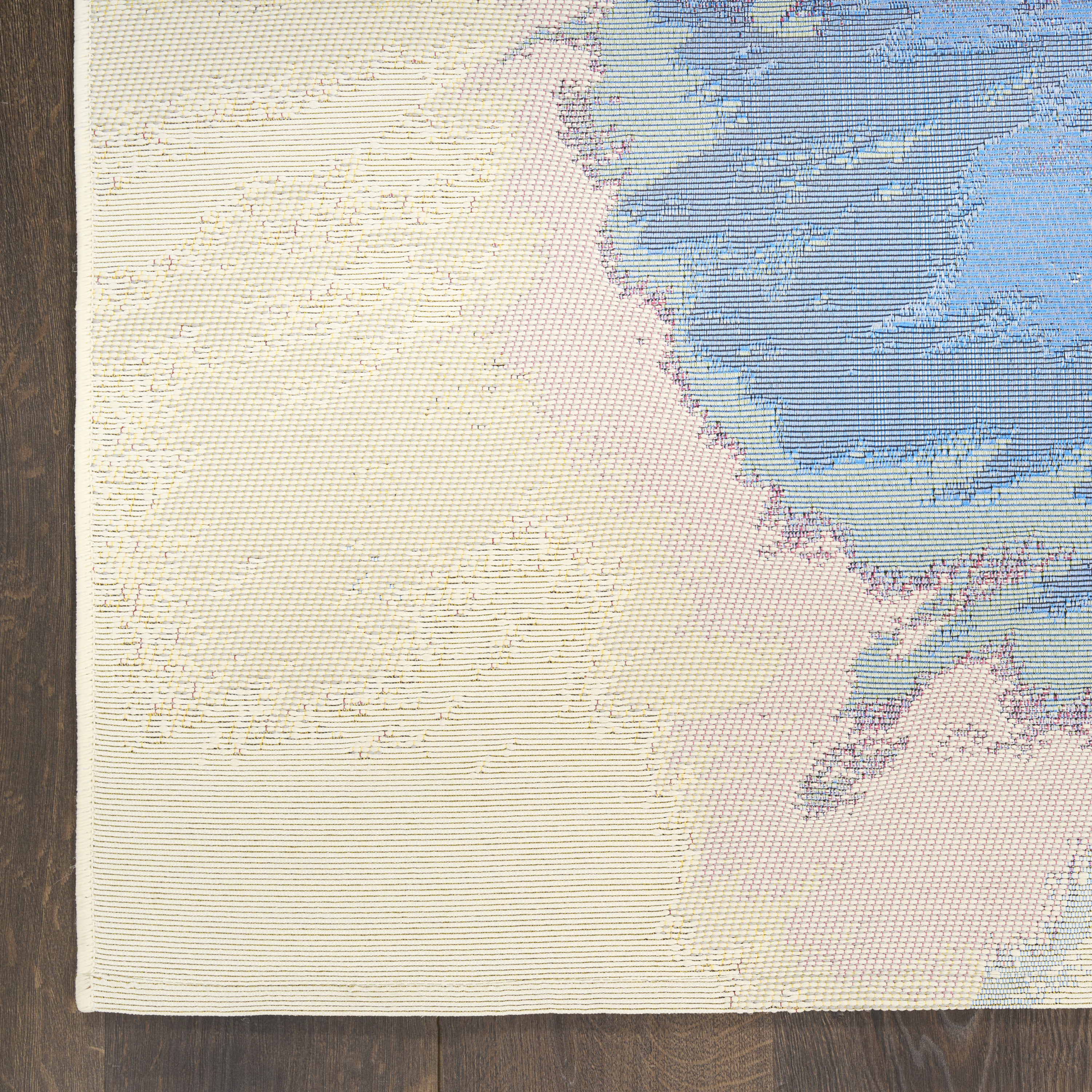 Nourison Color Splash 5'3" x 7'3" Ivory Multicolor Modern Rug