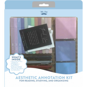 Aesthetic Book Annotation Kit, Dark Pastel, 38 Pieces