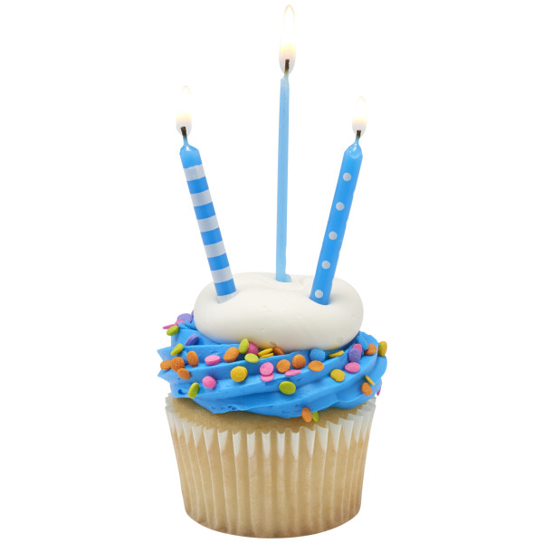 Blue Slim Glitter Specialty Candles