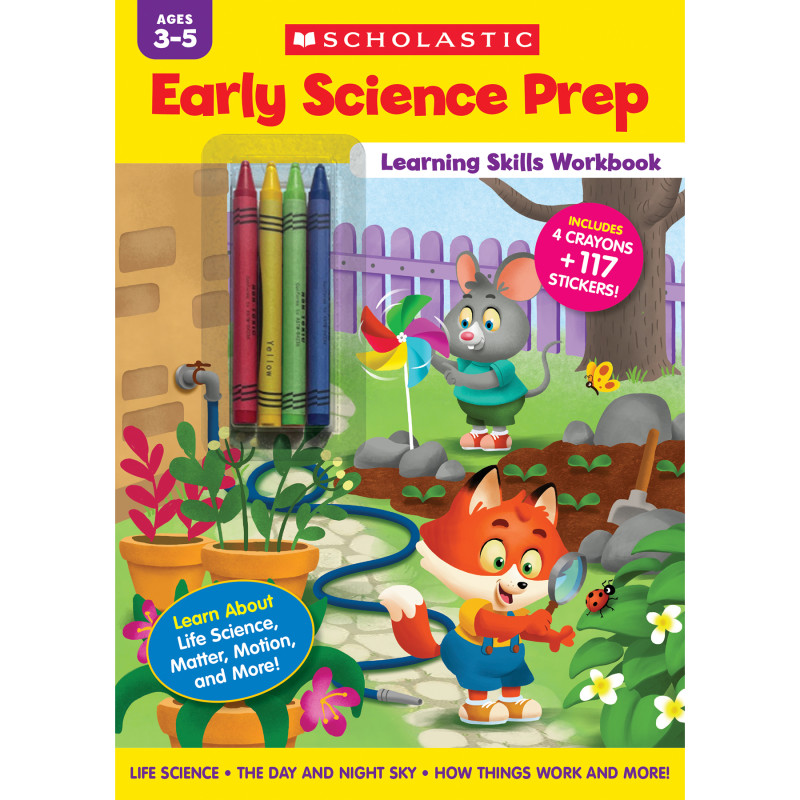 Early Science Prep Learning Skills Workbook, Stickers & Crayons Included