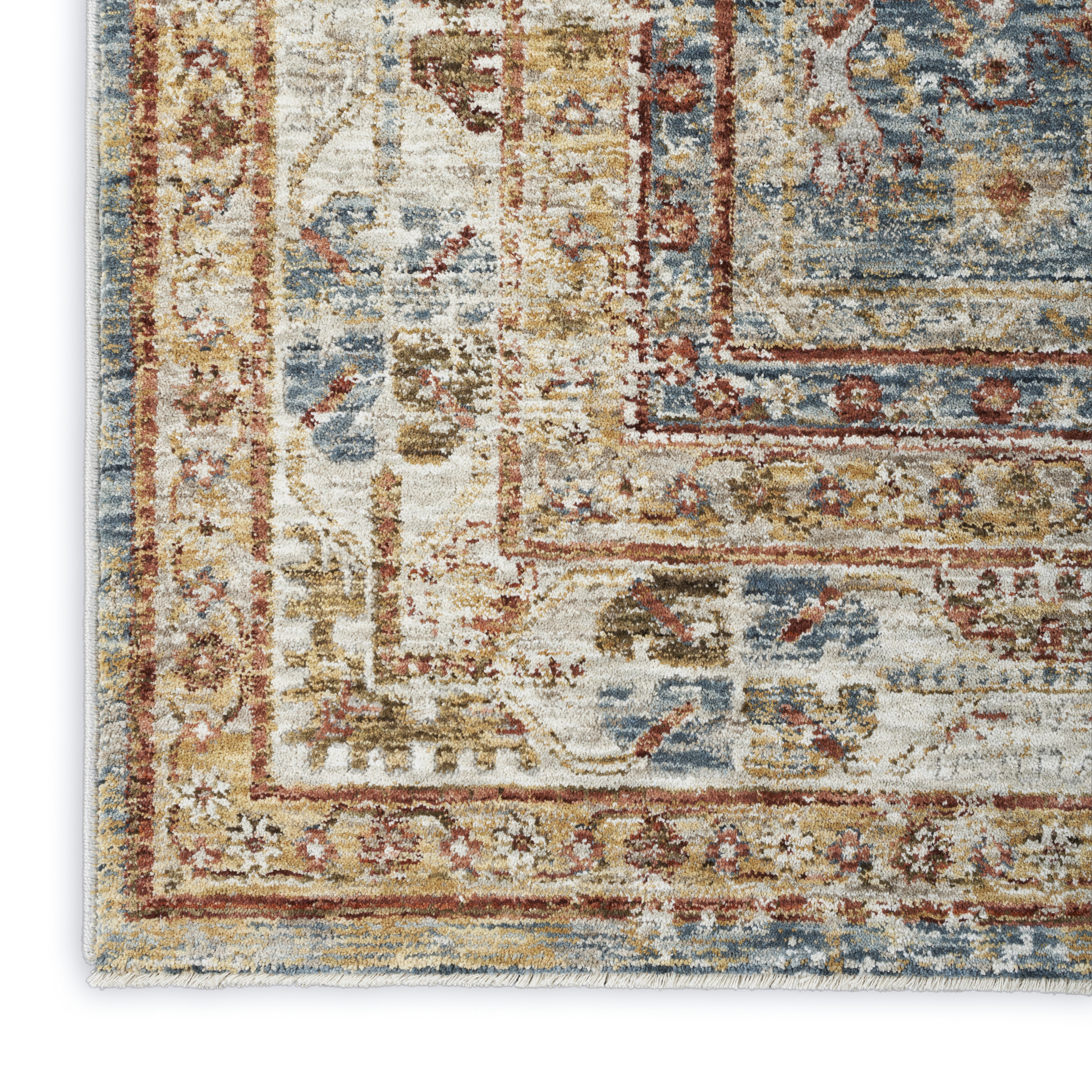 Nourison Sahar 3'11" x 5'11" Blue Vintage Indoor Rug