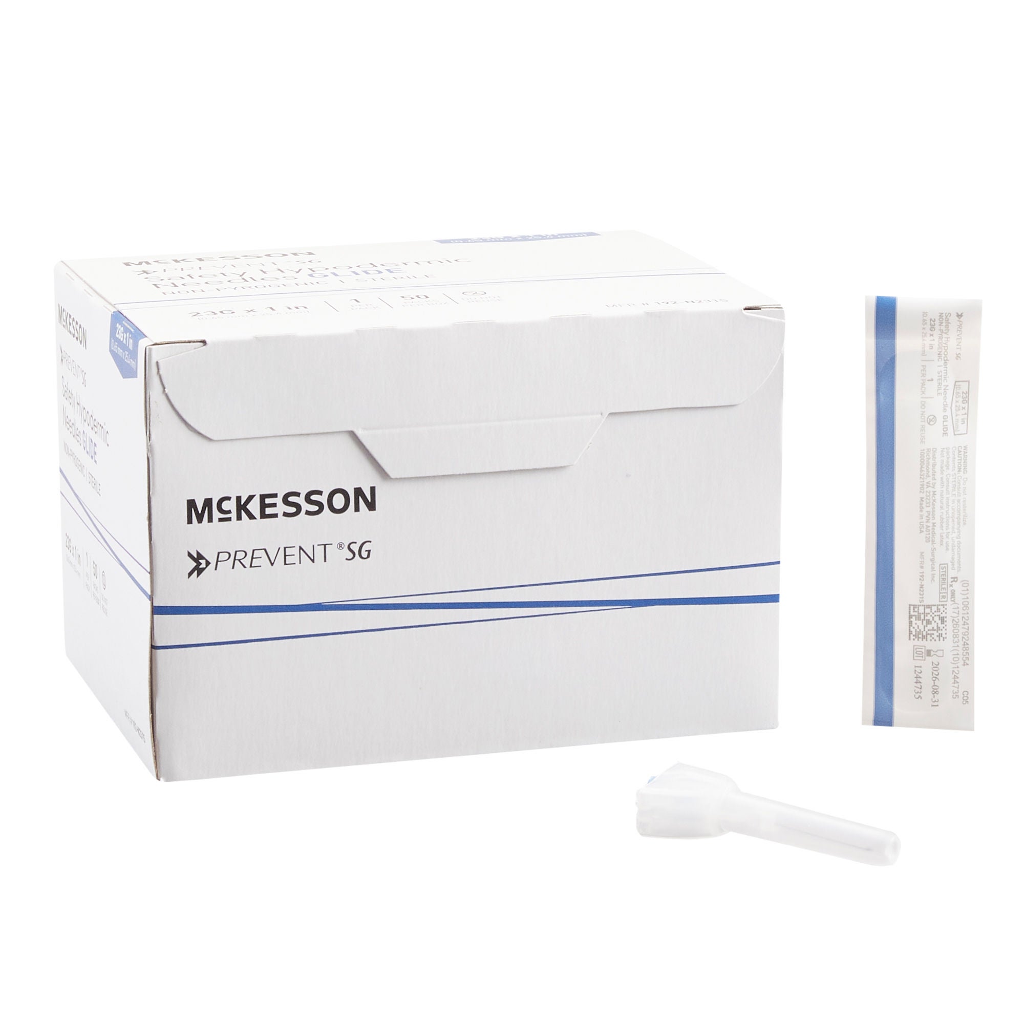 McKesson Brand NEEDLE, SFTY 192-N231S PREVENTSG BLU 23GX1" (50/BX)
