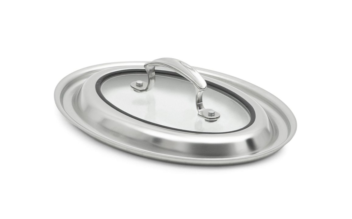 Miramar® glass lid for 10-inch oval au gratin food pan