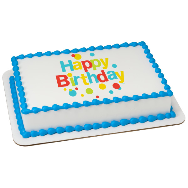 Very Happy Birthday Dots PhotoCake® Edible Image®