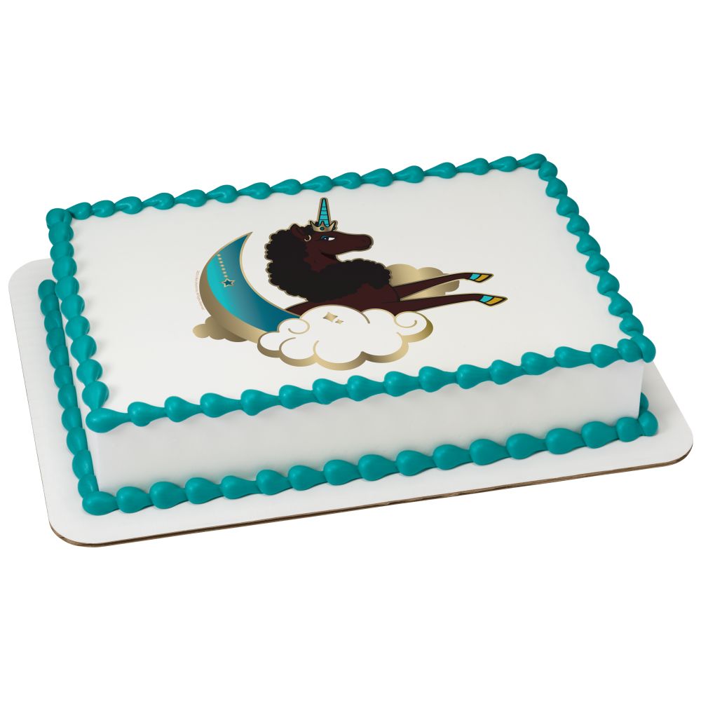 Image Cake Afro Unicorn Magical
