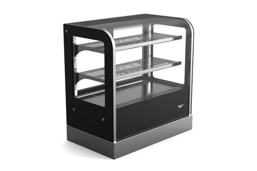 36-inch-wide 120-volt cubed-glass countertop Refrigerated deli display case with rear access