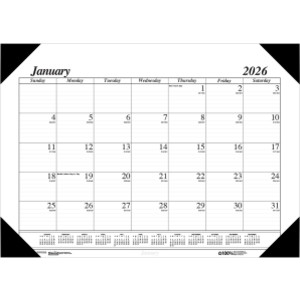 Academic Economy Desk Pad, 12 months, January-December