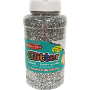 Creative Arts by Charles Leonard Glitter, 16 oz. Bottle, Silver