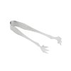 6 ¼-inch stainless steel ice tongs in hammered finish