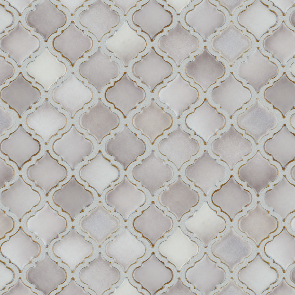 Hudson Tangier Dove Grey 12-3/8 in. x 12-3/8 in. Porcelain Mosaic Tile