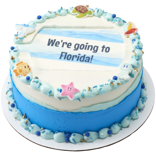 Watercolor Waves PhotoCake® Edible Image® Strips