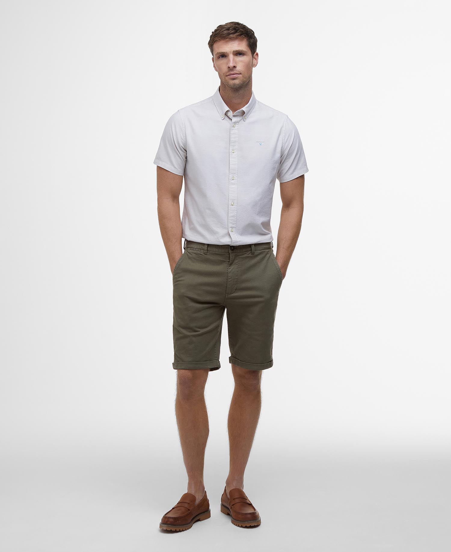 Shorts chino in twill lavato image number 0