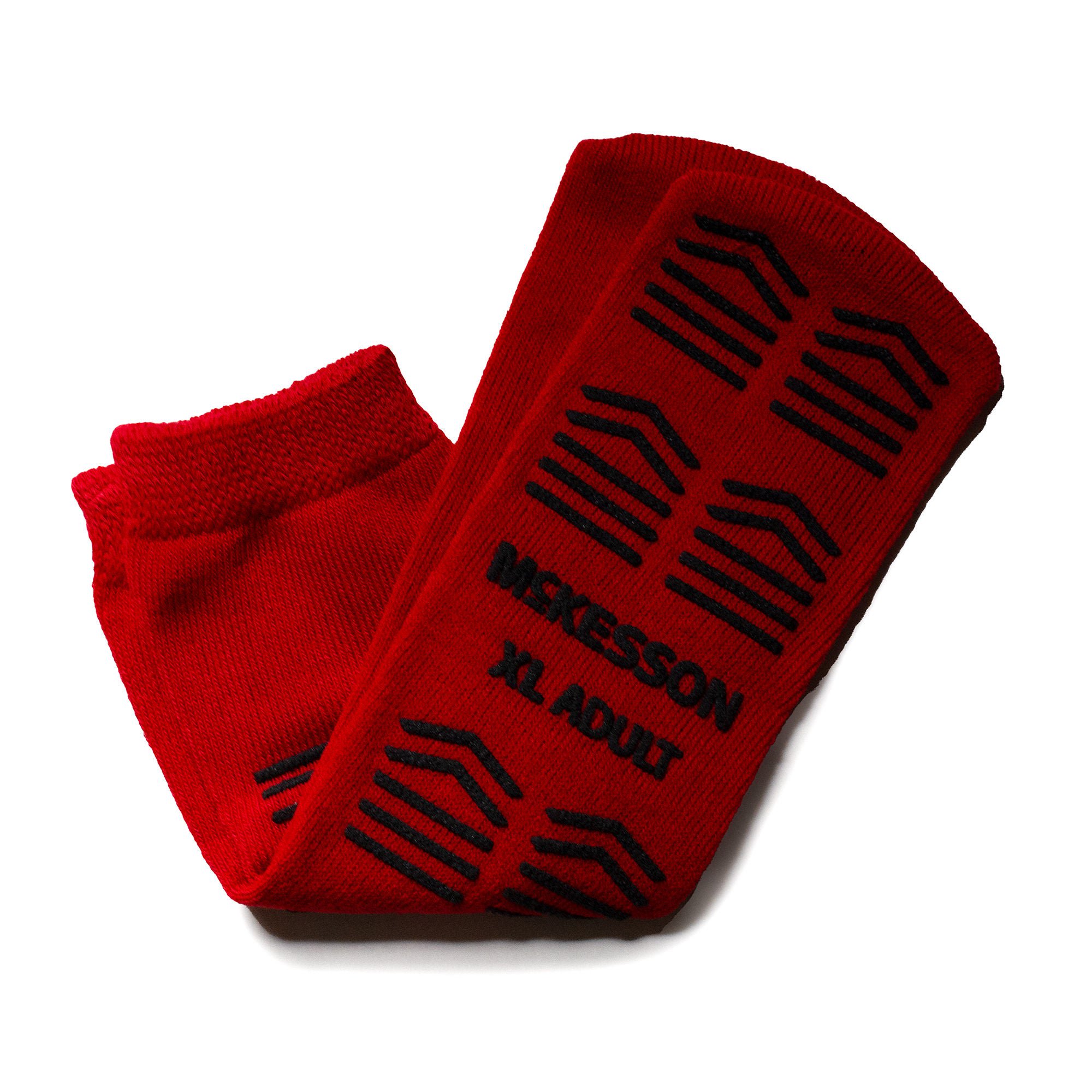 McKesson Slipper Socks, Double Tread, Extra Large, Red