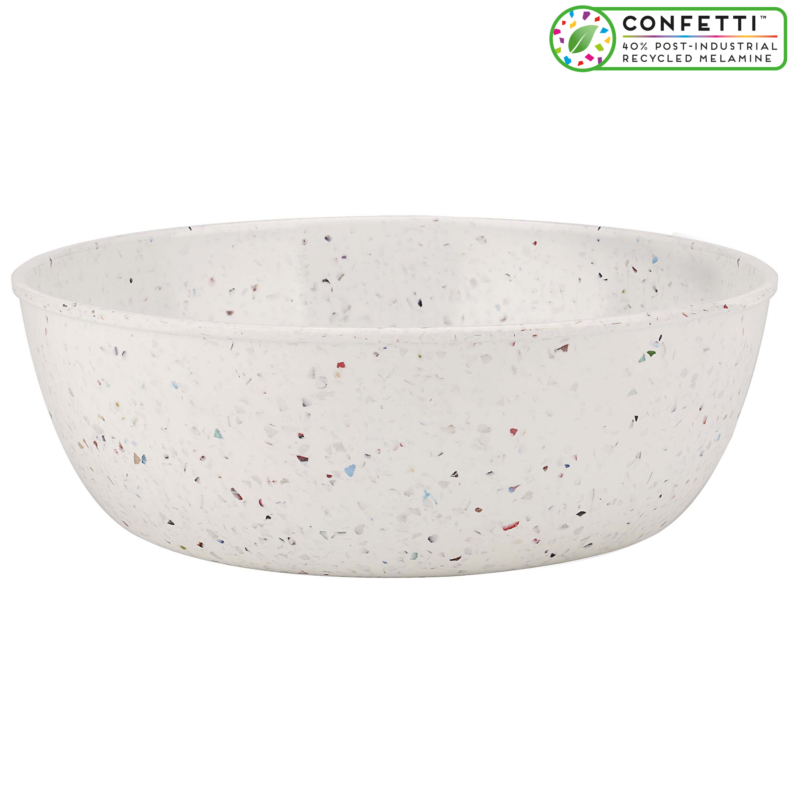 Confetti 3 quart Serving Bowl, Eggshell White slideshow image 1 Confetti 3 quart Serving Bowl, Eggshell White slideshow image 1