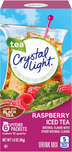 Crystal Light Multiserve Sugar Free Raspberry Tea Drink Mix 1.6 oz Packet