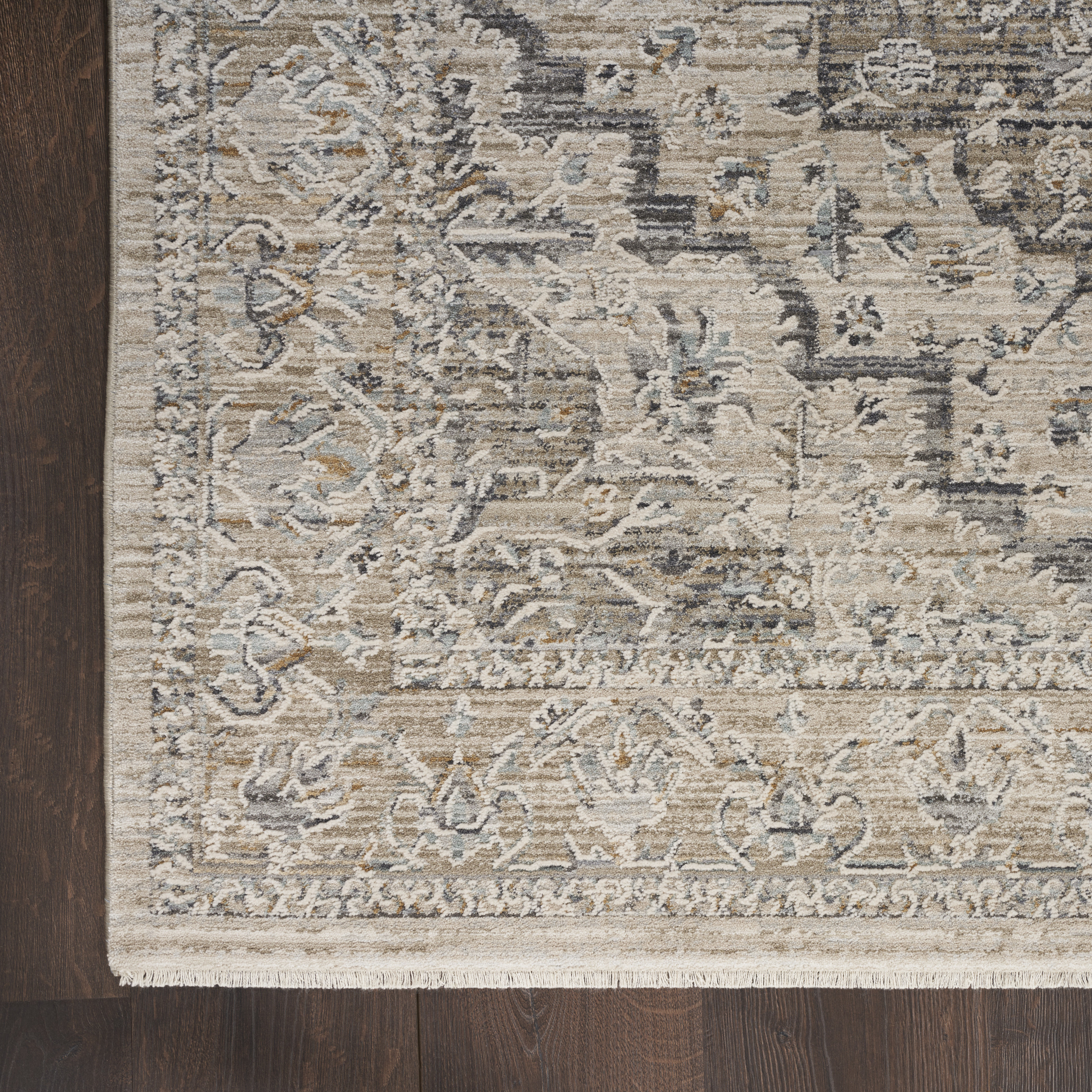 Nourison Lynx 5'3" x 7'10" Ivory Taupe Vintage Indoor Rug
