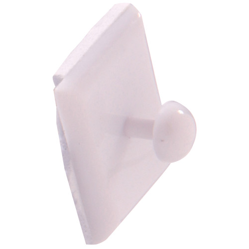 Hardware Essentials Tie Back Buttons White Adhesive