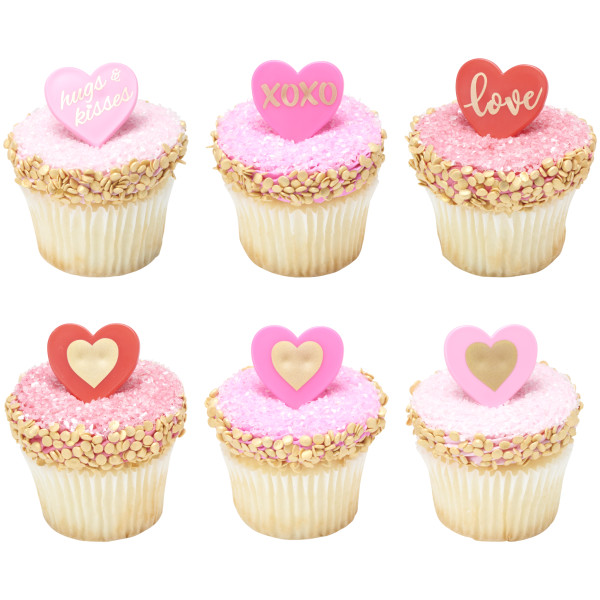 Love Heart Cupcake Rings