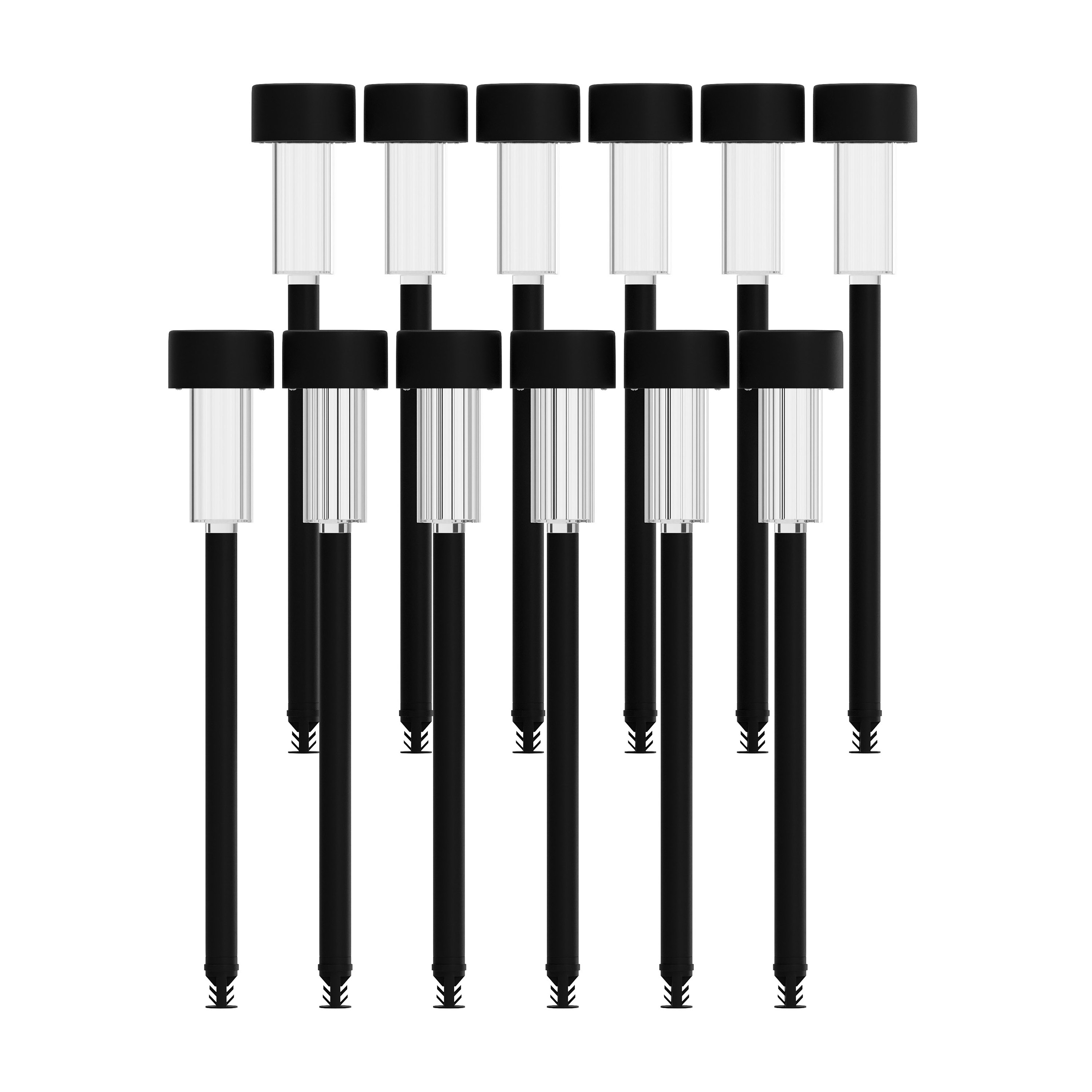 12 Pack Stainless Steel Solar LED Outdoor Lights, Solar Powered Landscape Lig... - Picture 13 of 20