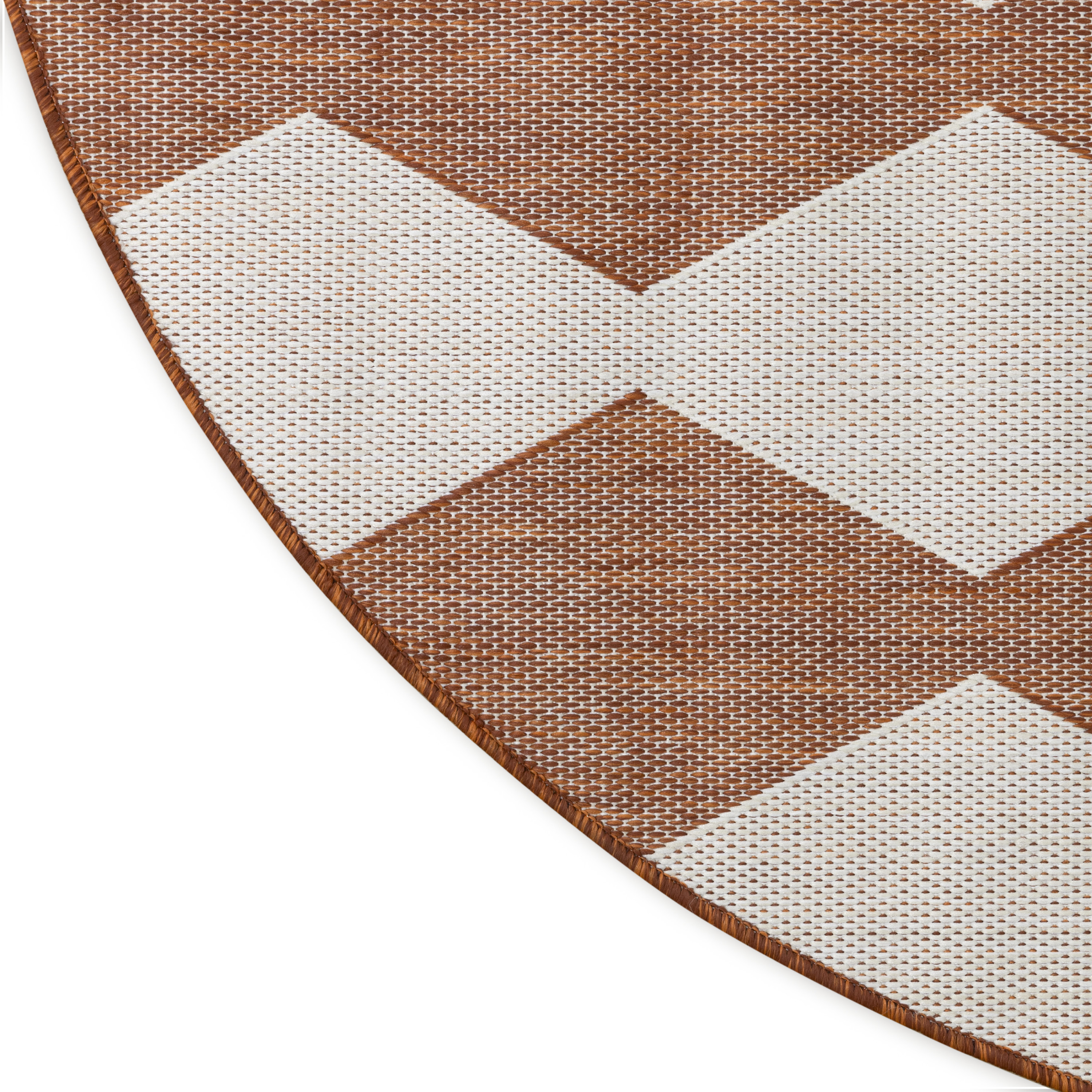 Nourison Positano 8' x Round Terracotta Modern Rug