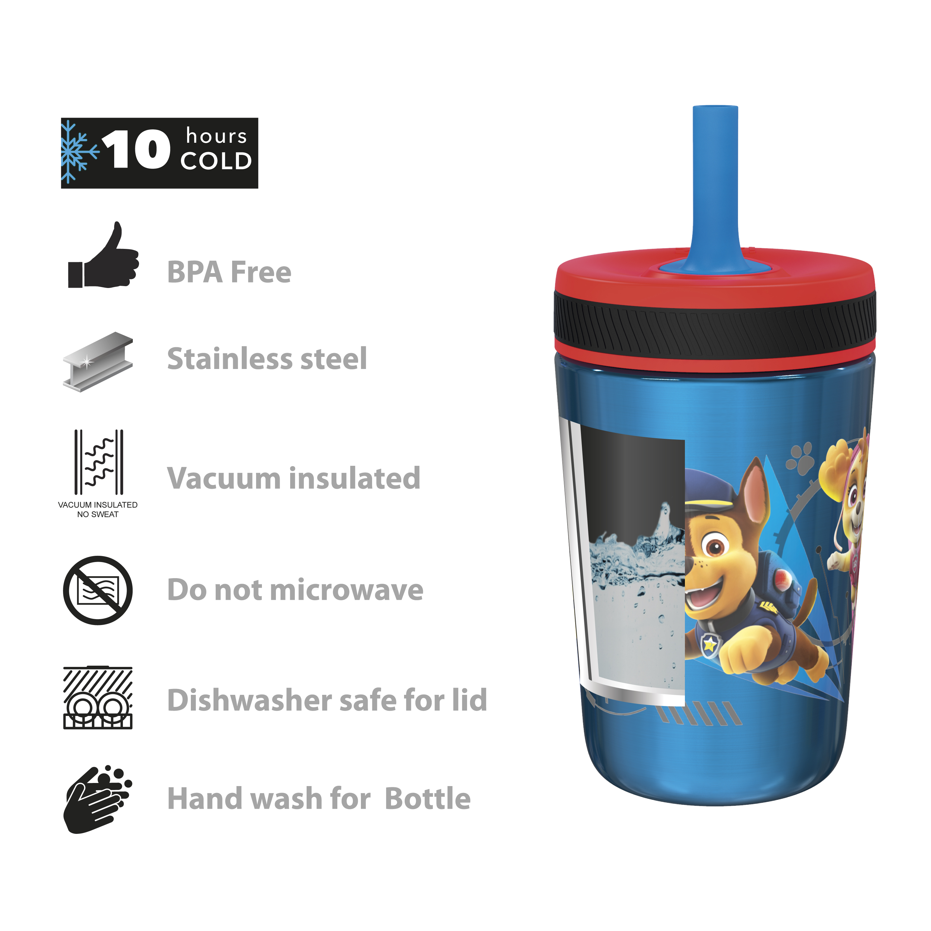 Paw Patrol 15 ounce Plastic Tumbler, Chase, Skye, Marshall and Friends, 3-piece set slideshow image 7 Paw Patrol 15 ounce Plastic Tumbler, Chase, Skye, Marshall and Friends, 3-piece set slideshow image 7