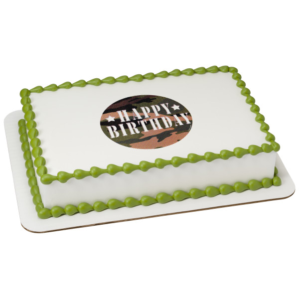 Camouflage Birthday Edible Image®