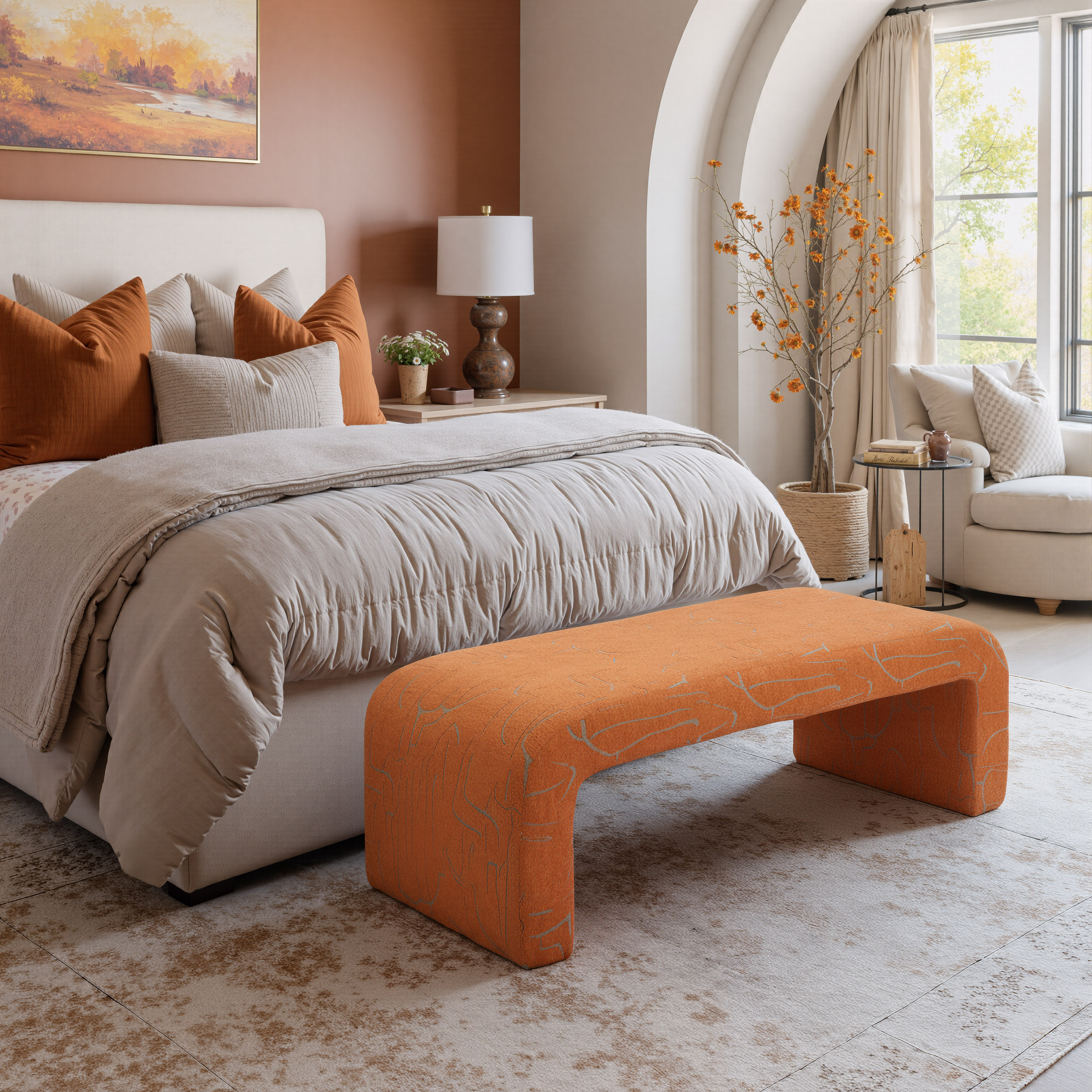 Nendo Bench Abstract Orange product image