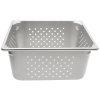 Half-size 6-inch-deep Super Pan V® perforated stainless steel steam table pan