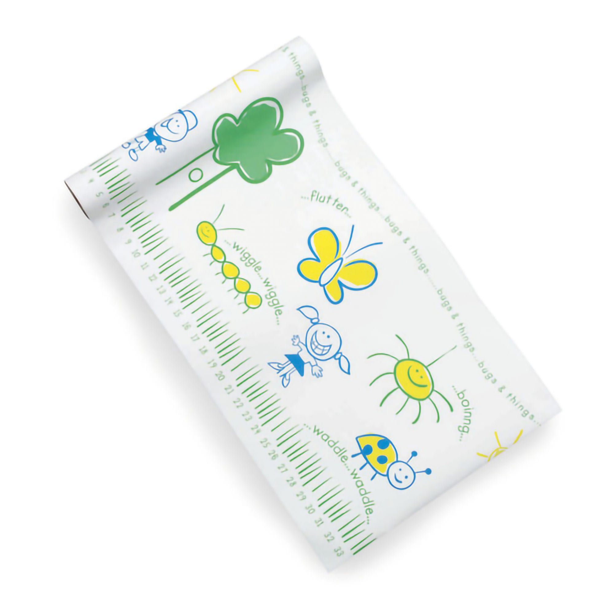 Tidi® Crepe Table Paper, 18 Inch x 125 Foot, Print (Bugs and Things)