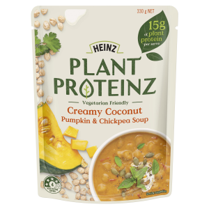 Heinz® Plant Proteinz™ Creamy Coconut Pumpkin & Chickpea Soup 330g 