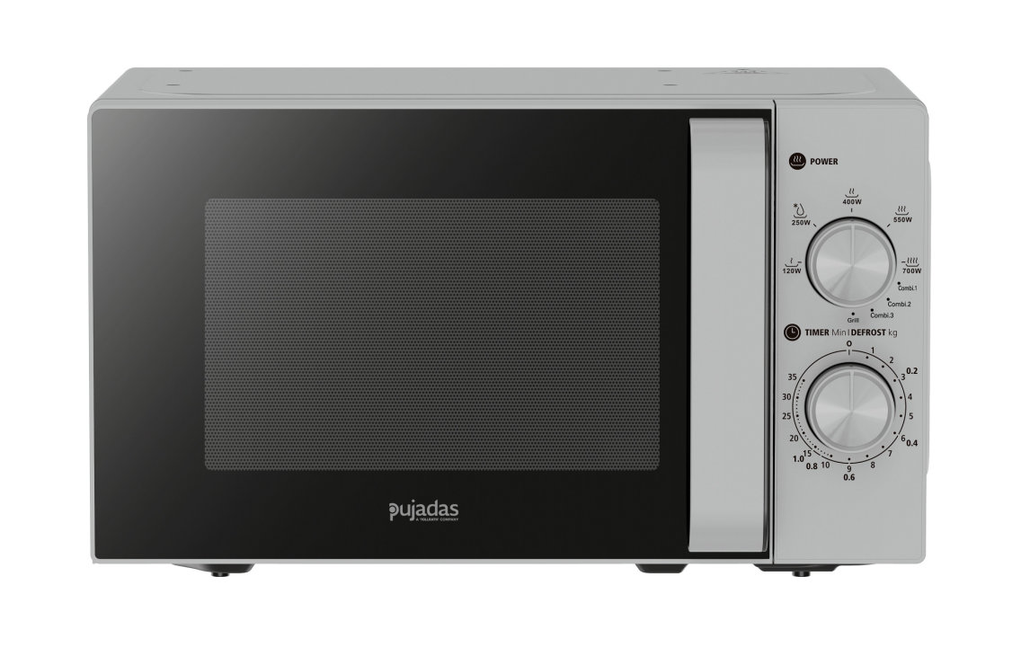 20L Grey microwave with grill