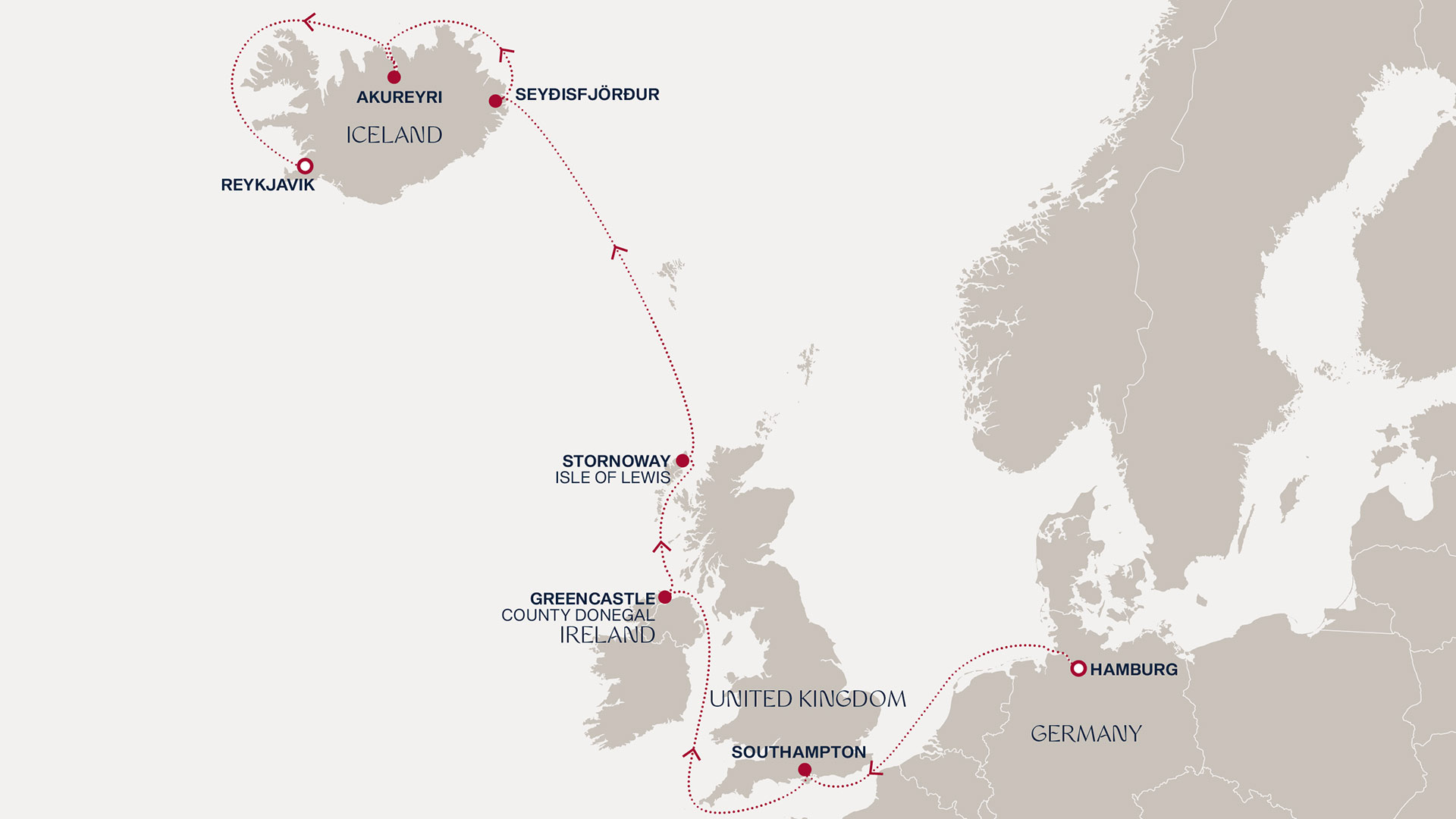 Itinerary map