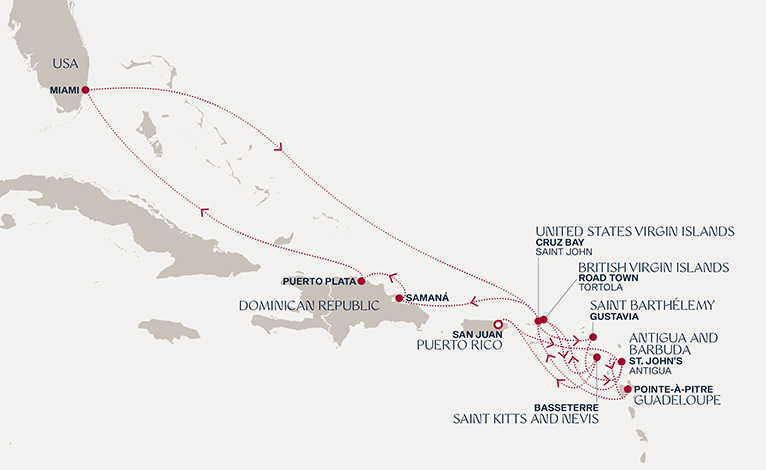 Itinerary map