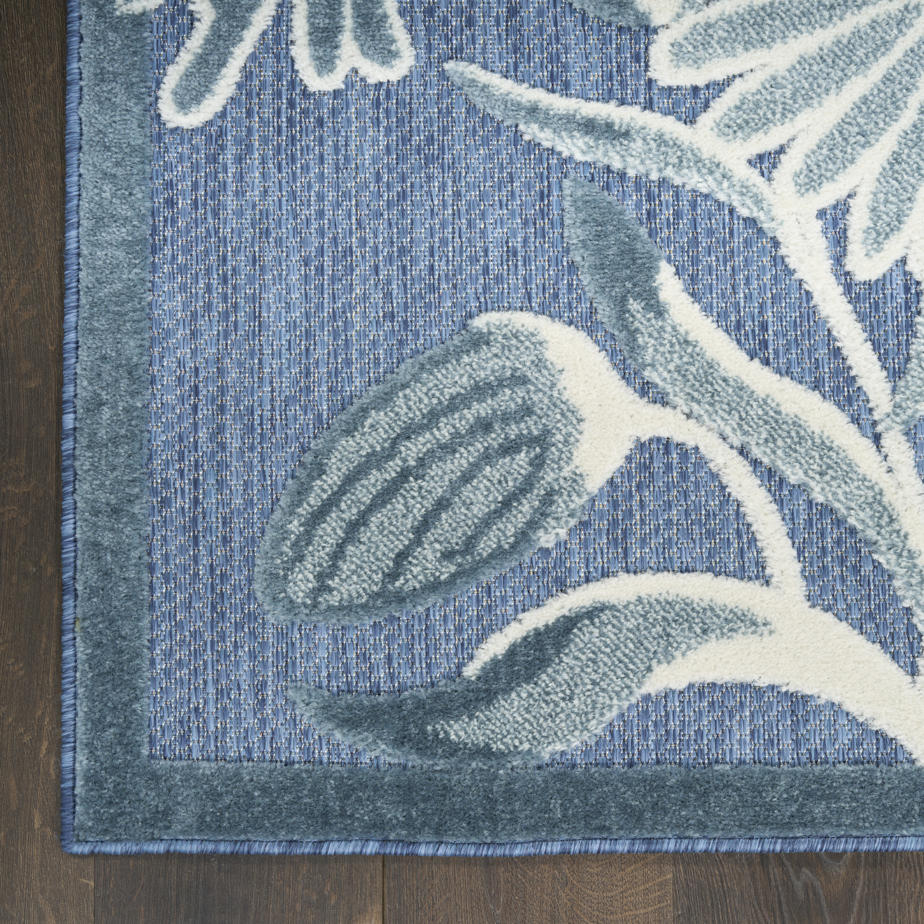 Nourison Aloha 3'6" x 5'6" Blue Outdoor Rug