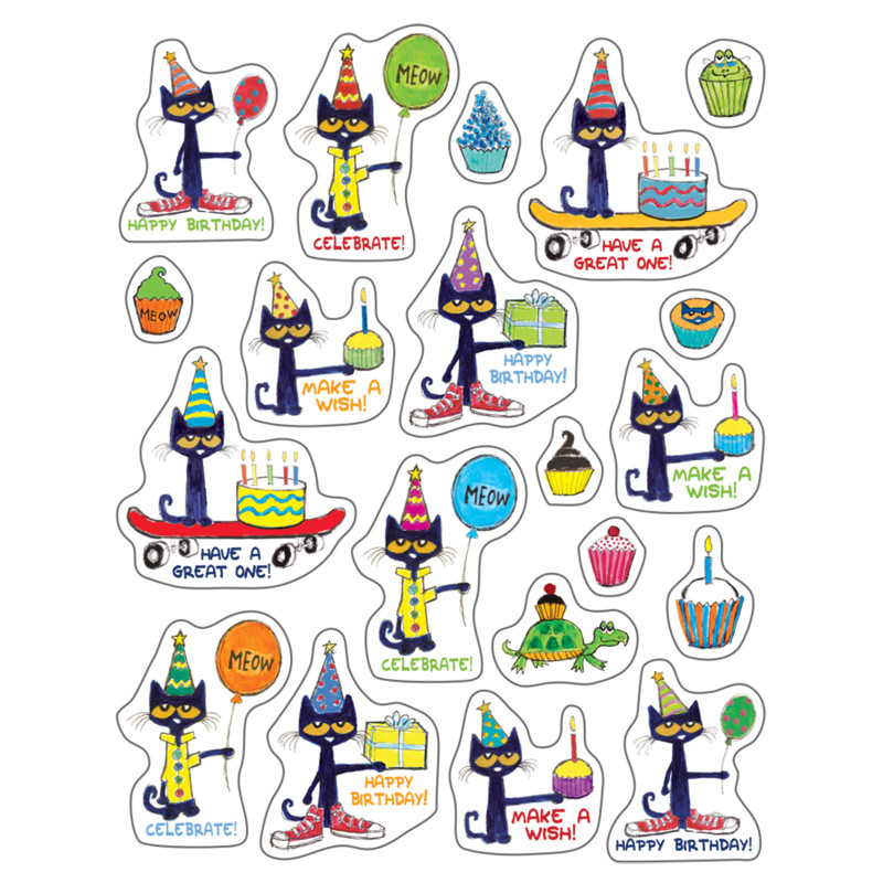 Pete the Cat® Happy Birthday Stickers, Pack of 120