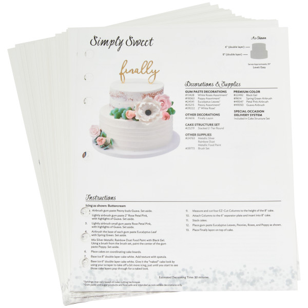 Wedding Elegance Decorating Instructions Card Set