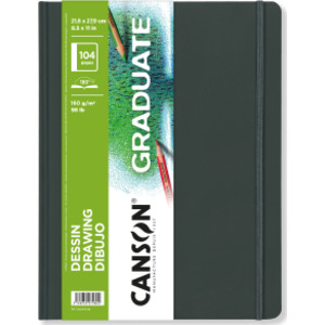 Graduate Drawing Art Book, Hard Cover Binding, 52 Sheet, 8.5x11 inch, 1 Count