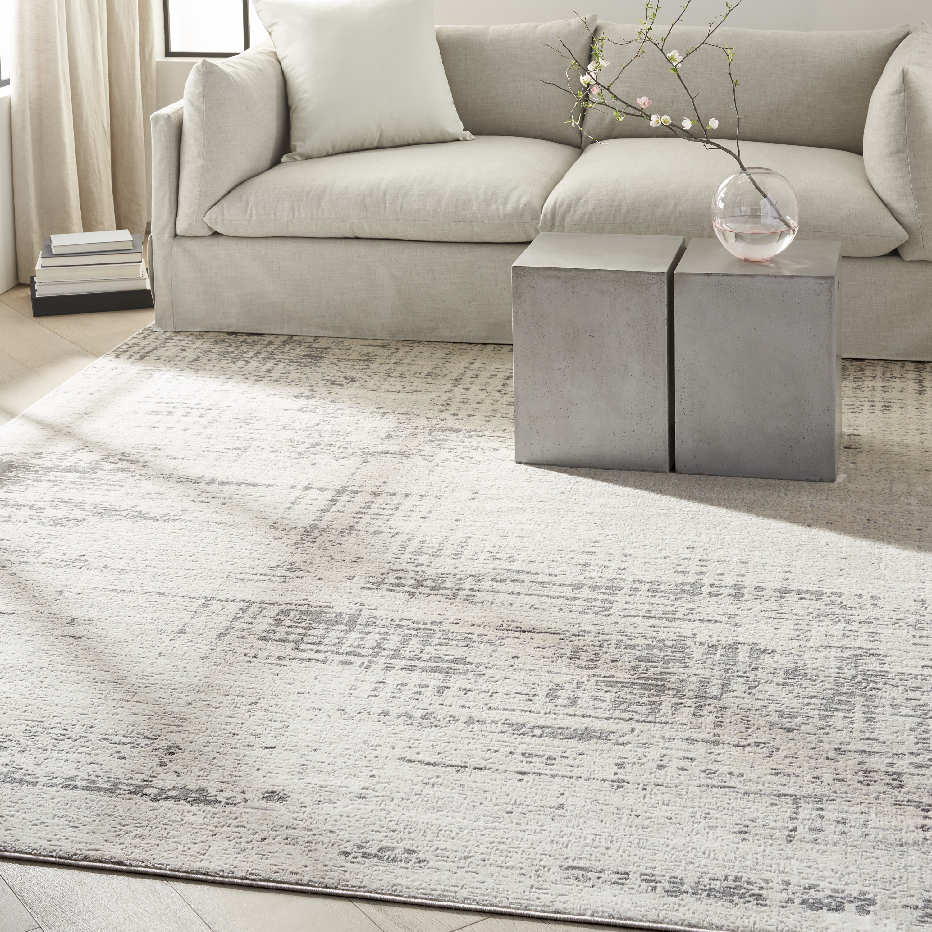Calvin Klein CK950 Rush 8' x 10' Ivory Beige Modern Indoor Rug