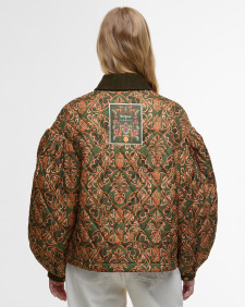 Barbour FARM Rio Luisa Quilted jacket Pineapple/Green Heart Print
