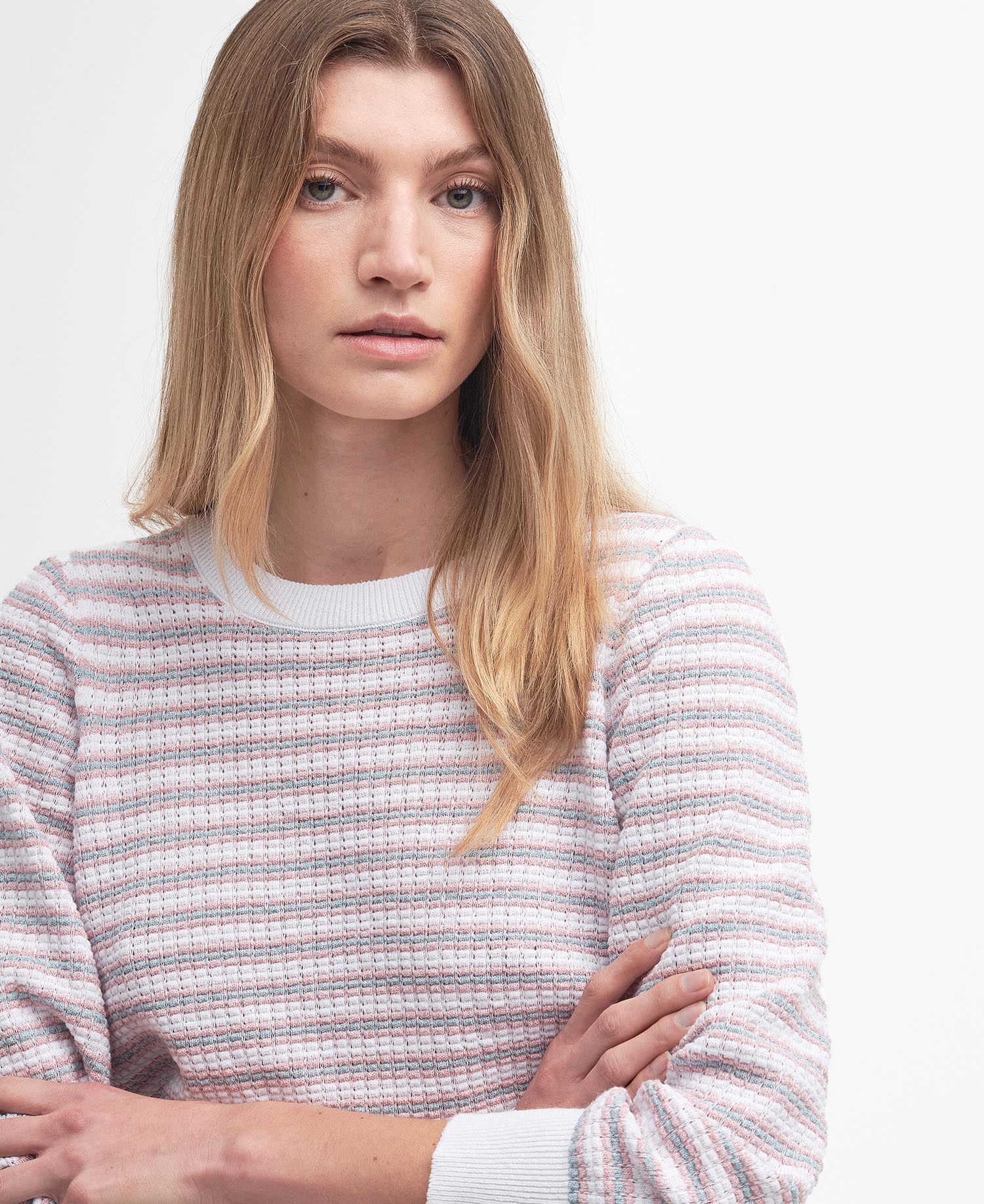 Thea Striped Crew Neck Jumper image number 3