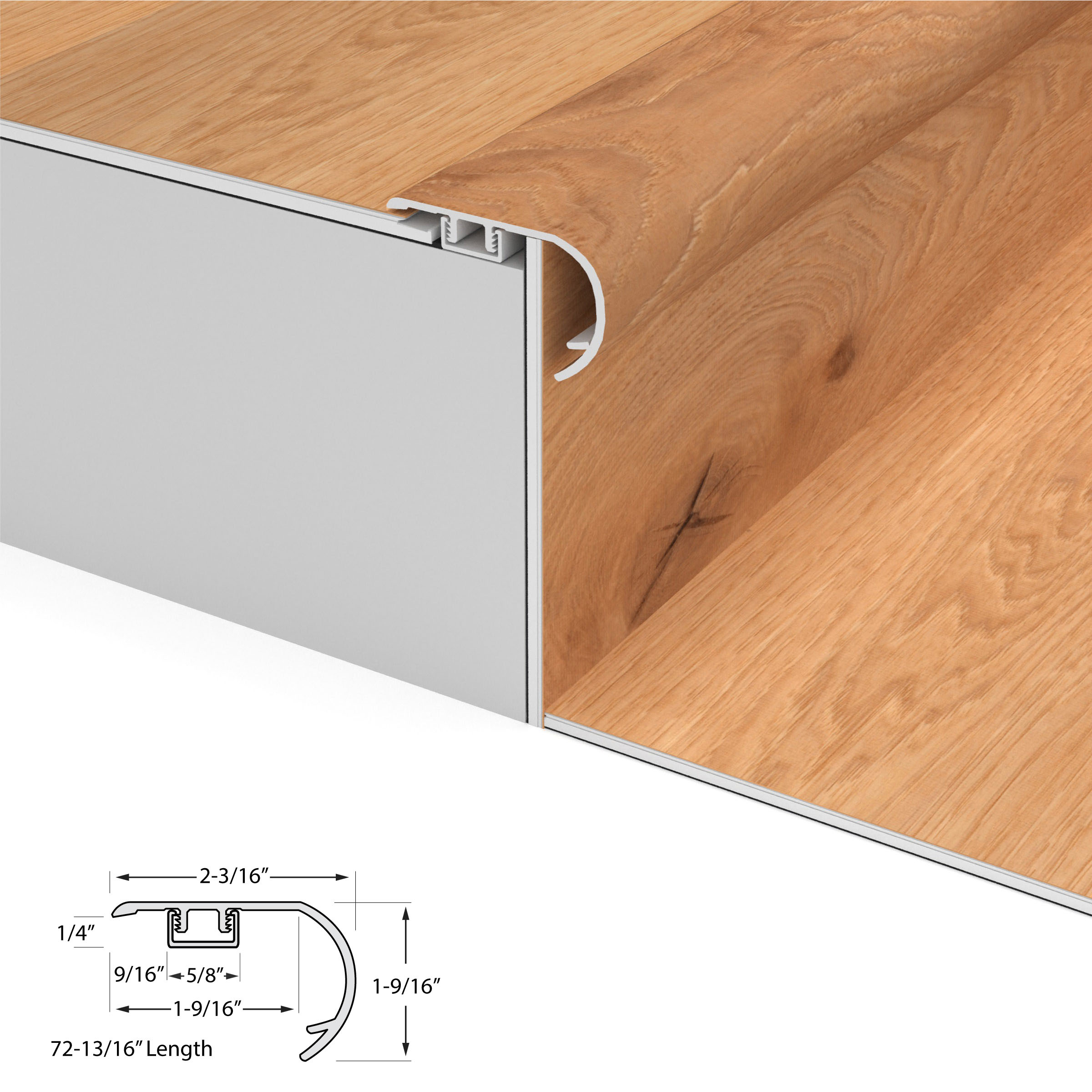 South Seas Cali Vinyl Stair Nosing Overlap view 4
