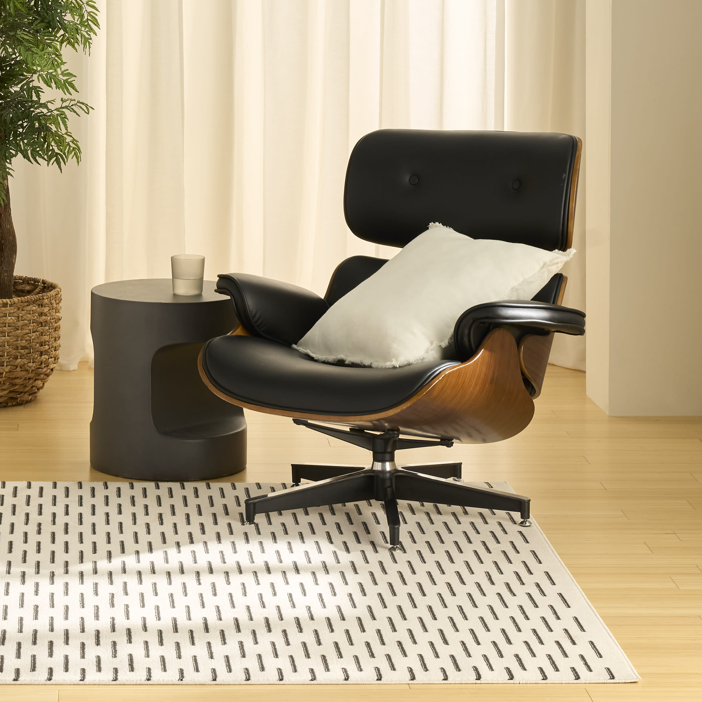 Nourison Nordic 5' x 7' Ivory Black Scandinavian Indoor Rug