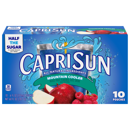 Capri Sun® Mountain Cooler Mixed Fruit Flavored Juice Drink, 10 ct Box, 6 fl oz Pouches Image