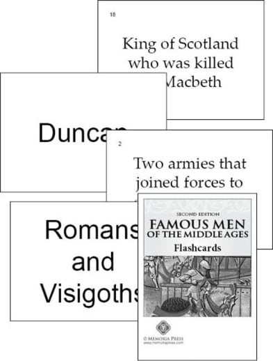 Memoria Press Famous Men of the Middle Ages Flashcards (2nd Edition)